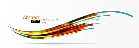 Abstract colorful dynamic shape on white. EPS10 vector background.のイラスト素材