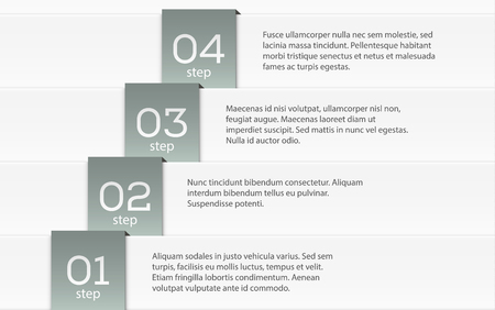 NUmbered ladder steps with copyspaces. Good step by step concept illustration. EPS10 vector image.のイラスト素材