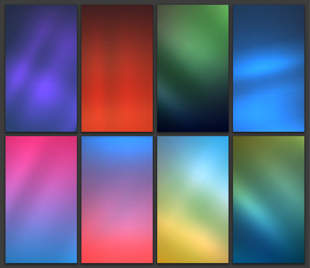 Set of abstract blurry backgrounds for smartphone UI. のイラスト素材