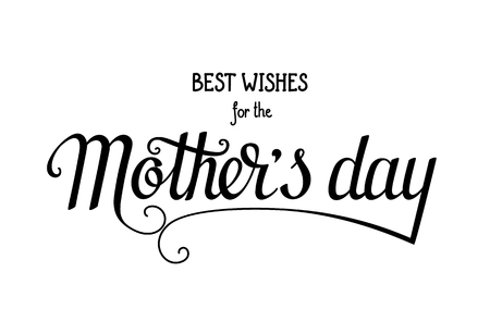 Mother\'s day wishes hand lettering image. のイラスト素材
