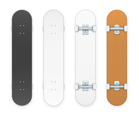 A Vector Skateboards Set isolated on plain background.のイラスト素材