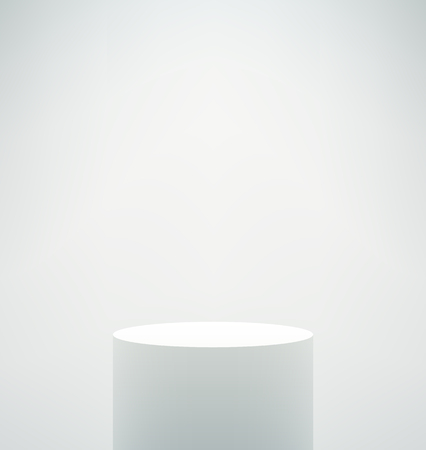 Empty White Podiumのイラスト素材