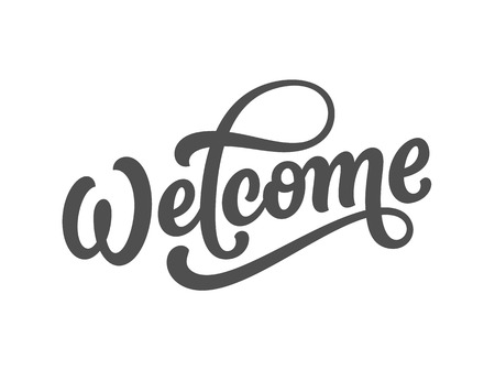 Vector Welcome Letteringのイラスト素材