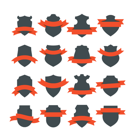 Shields With Ribbonsの写真素材