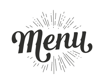 Menu Vector Letteringのイラスト素材