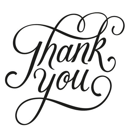 Thank You Lettering typography Illustration.のイラスト素材