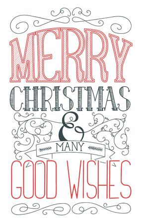Merry Christmas Poster typography Illustration.のイラスト素材