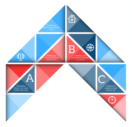 Arrow Presentation Template isolated on plain background.のイラスト素材