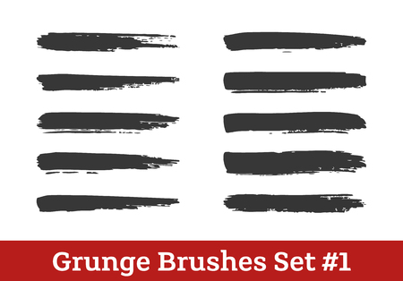 A Vector Brushes Collection isolated on plain background.のイラスト素材