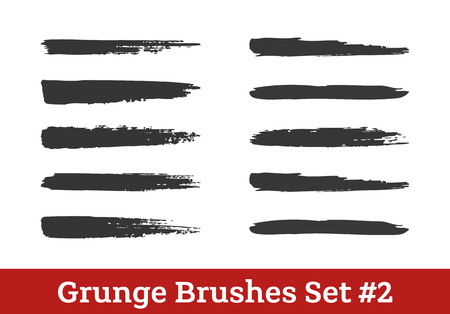 A Vector Brushes Collection isolated on plain background.のイラスト素材
