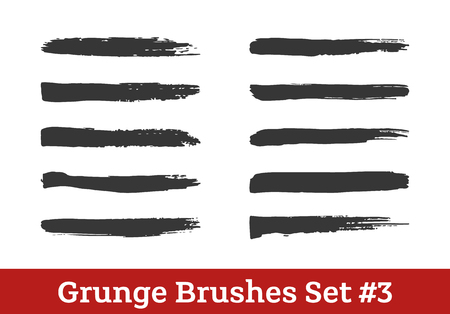 A Vector Brushes Collection isolated on plain background.のイラスト素材