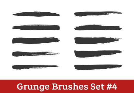 A Vector Brushes Collection isolated on plain background.のイラスト素材