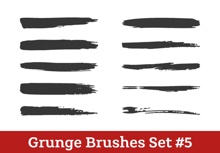 A Vector Brushes Collection isolated on plain background.のイラスト素材