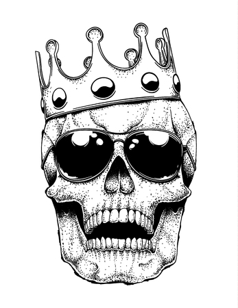 Skull in a Crownのイラスト素材