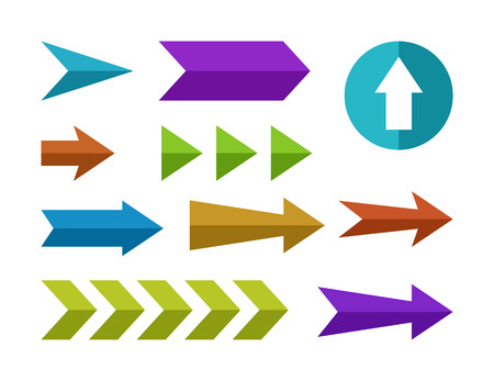 Flat arrows set illustration.のイラスト素材