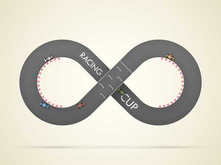 Endless racing track Vector illustration.のイラスト素材