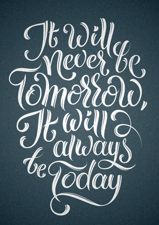 Calligraphic Motivation Poster template vector illustrationのイラスト素材