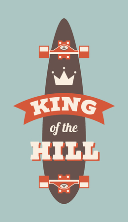 King Of The Hill isolated on colored presentation.のイラスト素材