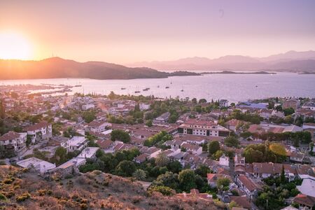Fethiye city landscape. Turkey arhitecture and natureのeditorial素材