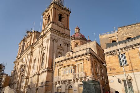Malta and its capital Valletta during eveningの写真素材