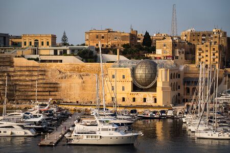 Malta and its capital Valletta during eveningの写真素材