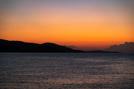 Sunrise over sea in Franceの写真素材
