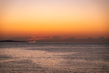 Sunrise over sea in Franceの写真素材