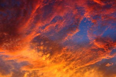 red hot burning clouds