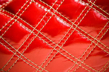 red leather of the bagの写真素材