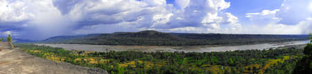 Pha taem cliff and Mekong River
