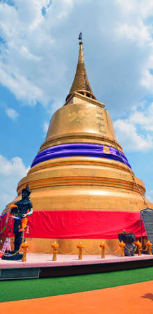 Golden Mountain of Wat Saket Templeの写真素材