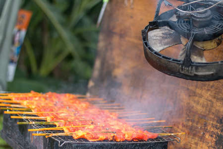 Grilled chicken thai food exhaust fanの写真素材