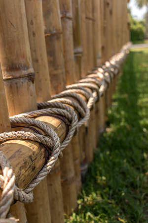 Bamboo and ropeの写真素材