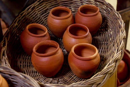 ceramics in basket weaveの写真素材