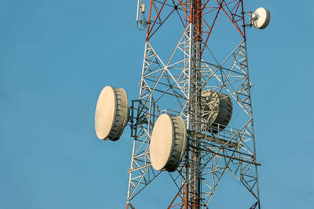 Telecommunications antenna for radio, television and telephone and Blue sky
