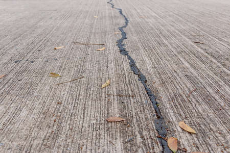 Off road cracks with asphalt