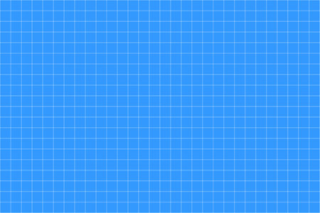 Blueprint grid worksheet background. Blank checkered layout for cutting mat, notebook, memos, office paper, drafting, plotting, engineering or architecting measuring or schemeのイラスト素材