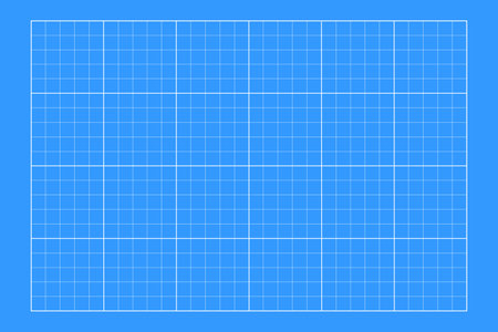 Blueprint grid background. Checkered blank template for cutting mat, office work, mechanics scheme, drawing, drafting, plotting, engineering or architecting measuringのイラスト素材