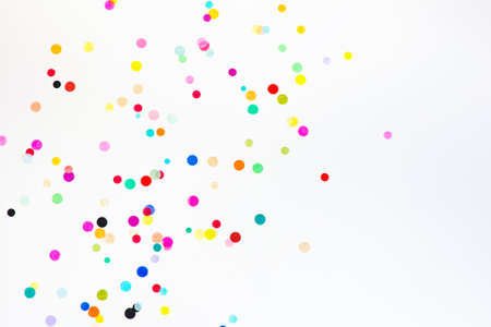 Colorful party confetti with copy spaceの写真素材