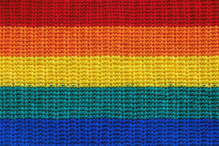 Bright sweater pattern in rainbow coulors.の写真素材