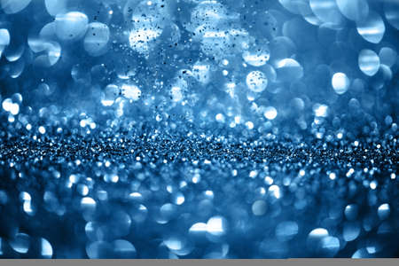 Close up view of blue glitter texture background.の写真素材