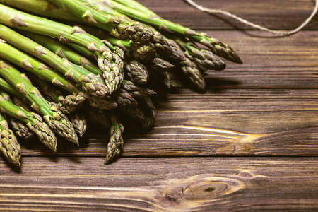 Green sprouts of asparagus.の写真素材