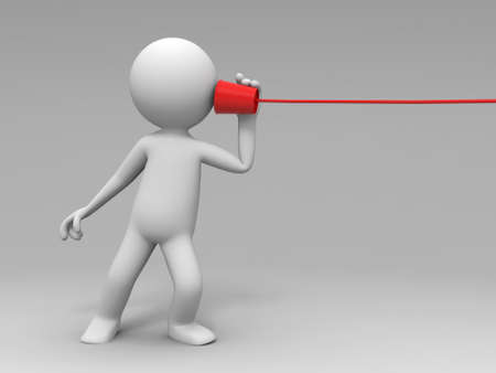 Phone communication A people in listening to call