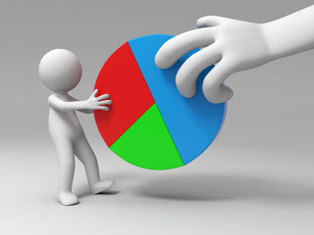 Chart  A person holding the chartsの写真素材