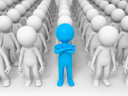 Winner special people among crowd of white  fellows の写真素材