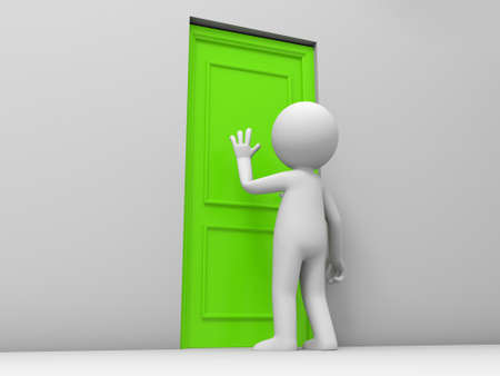 Door A person knock at a doorの写真素材