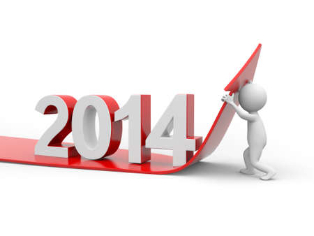 3d people, new year comingの写真素材