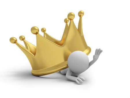 A  3d  people under a big crownの写真素材