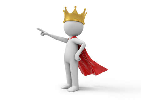 A 3d  people with a crownの写真素材