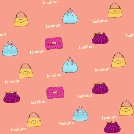seamless pattern background with shopping bags in vectorのイラスト素材